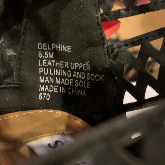 NIB Steve Madden Leather Gladiator Lace Up Heels - Picture 16 of 16